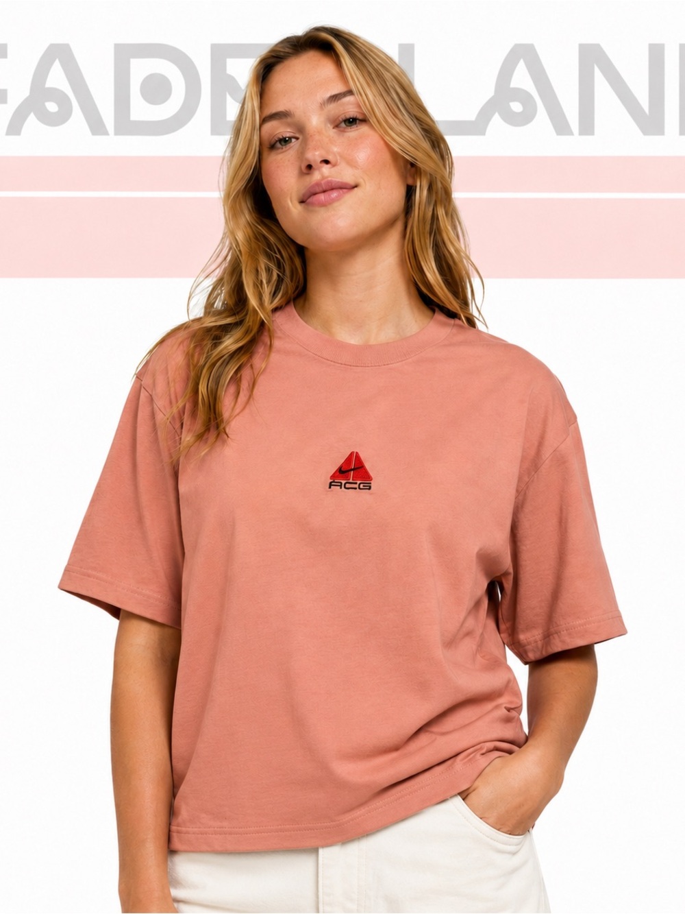 Nike ACG Women's Peach Logo Crewneck T Shirt